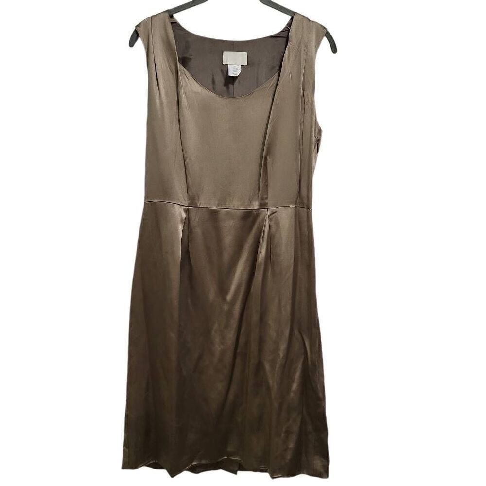 J.crew 100% silk antique gold dress